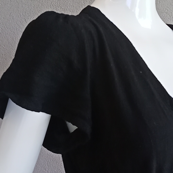 Ally little black dress with rustic look buttons at the front - Picture 4 of 8